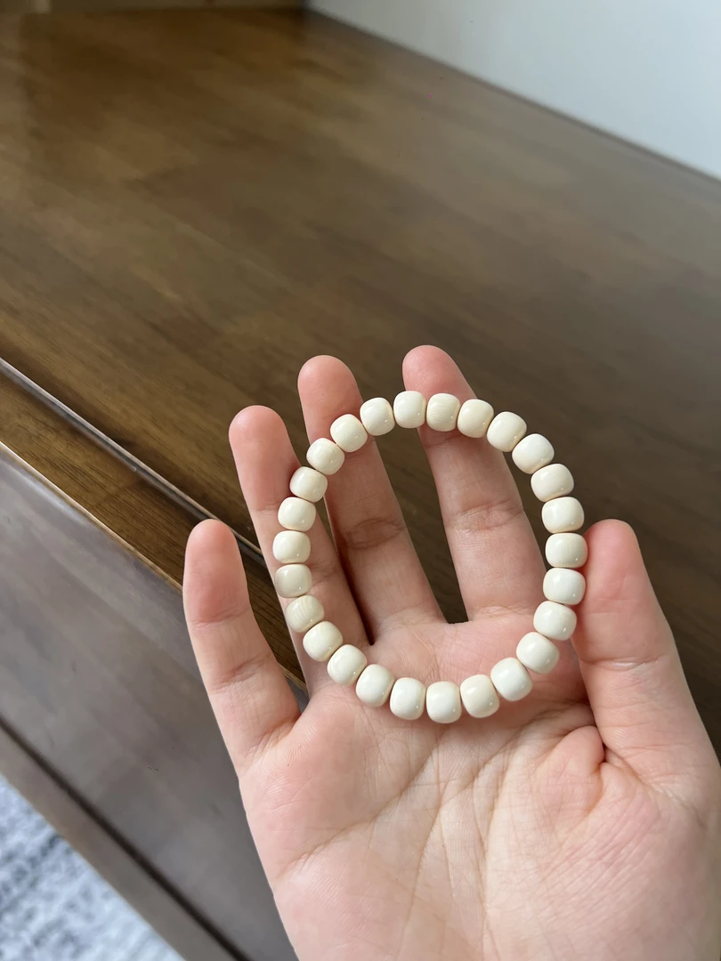 天然猛犸牙精品老型珠8×7mm