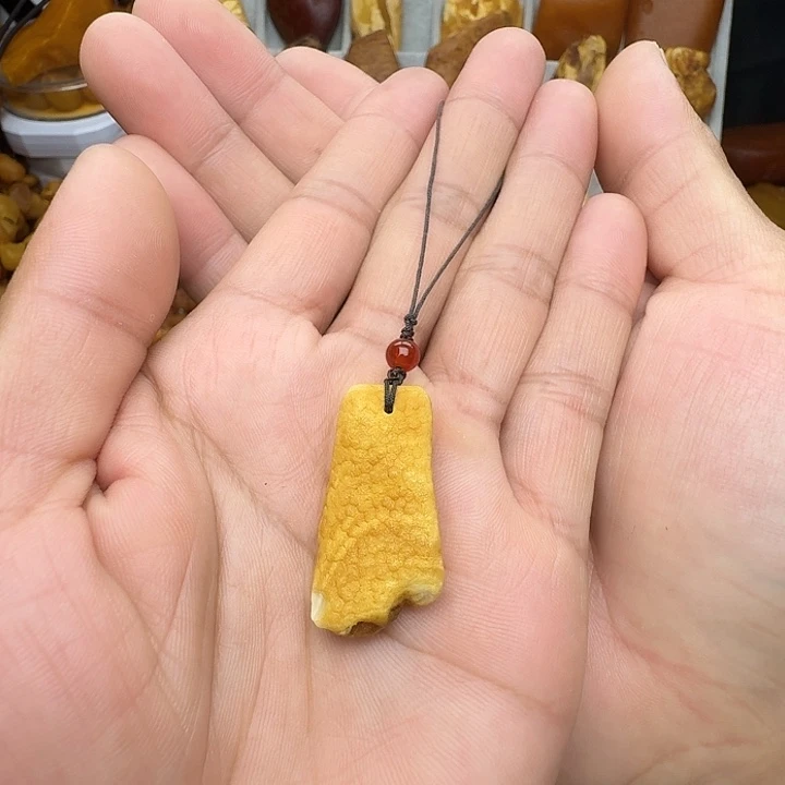 蜜蜡未镶嵌裸石天然蜜蜡手机吊坠