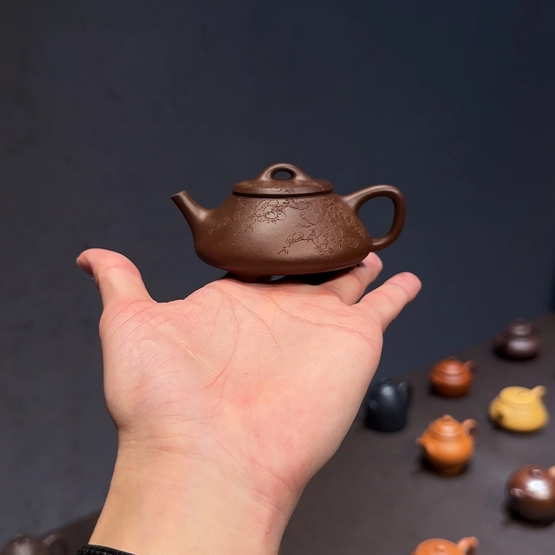 该***区紫砂茶壶任瓢 底槽清 120cc 点搪