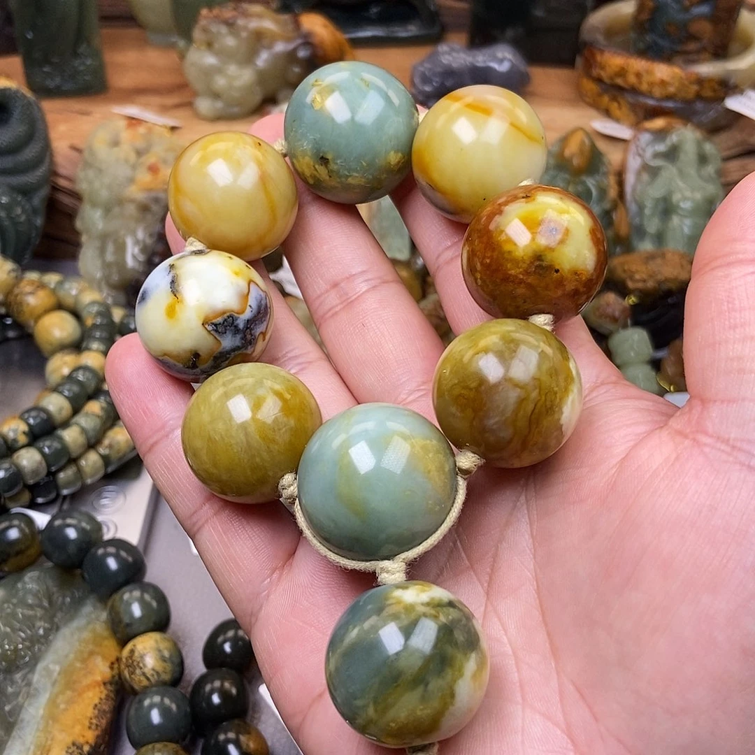 蛇纹石玉合金手持