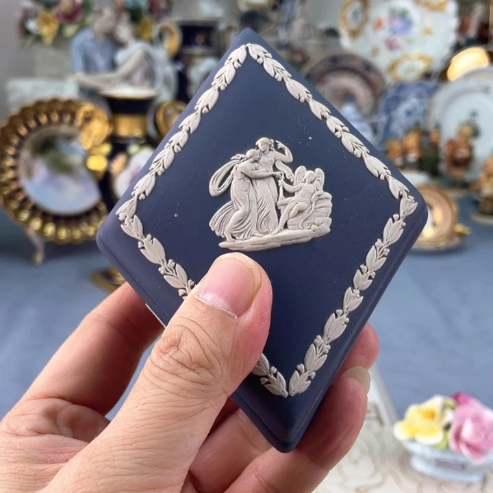 中古瓷器小房子盘子