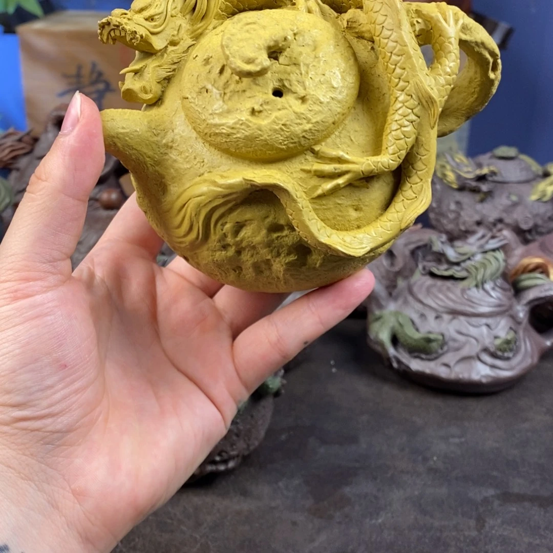 段***视紫砂茶壶紫砂 龙壶