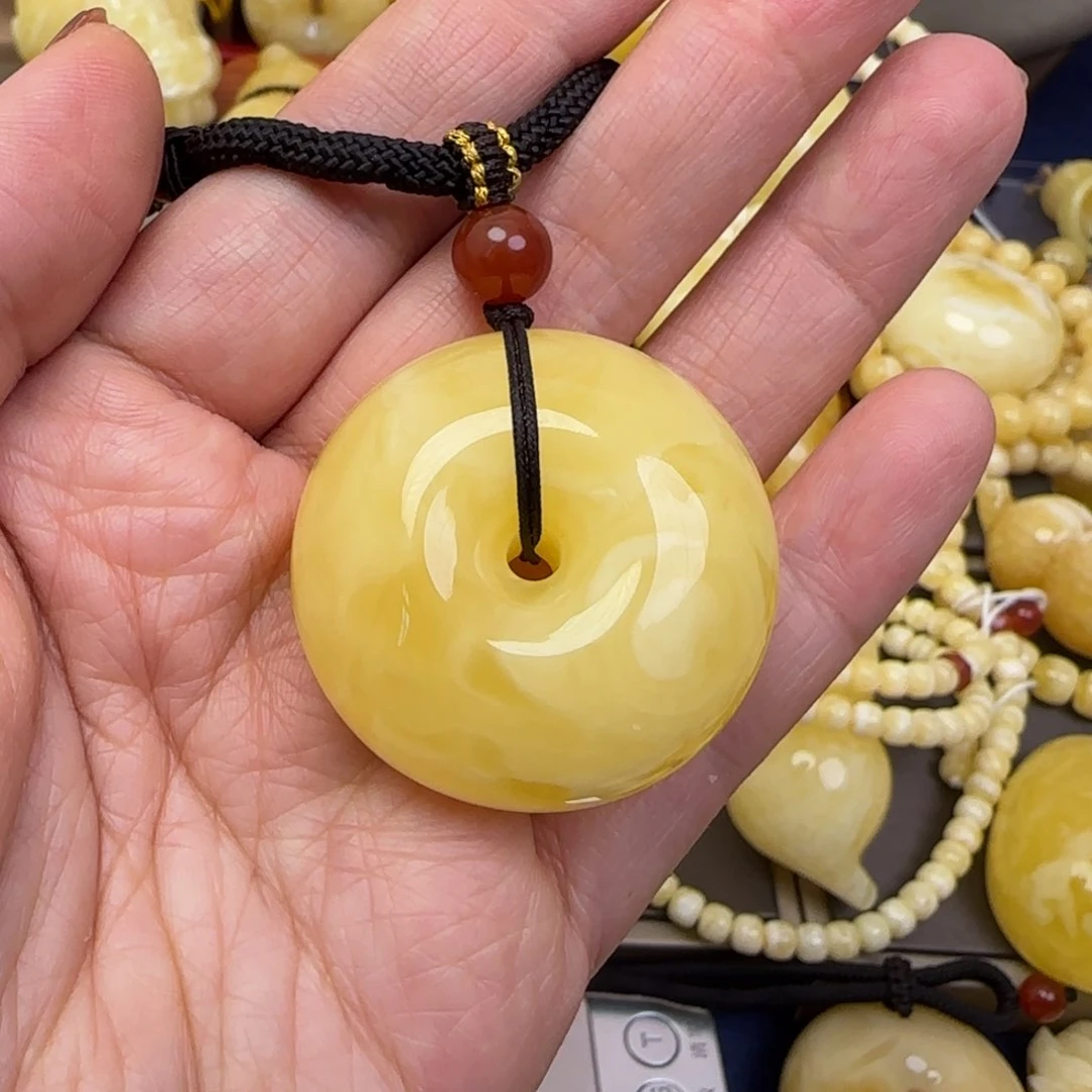 蜜蜡颈饰未镶嵌天然蜜蜡