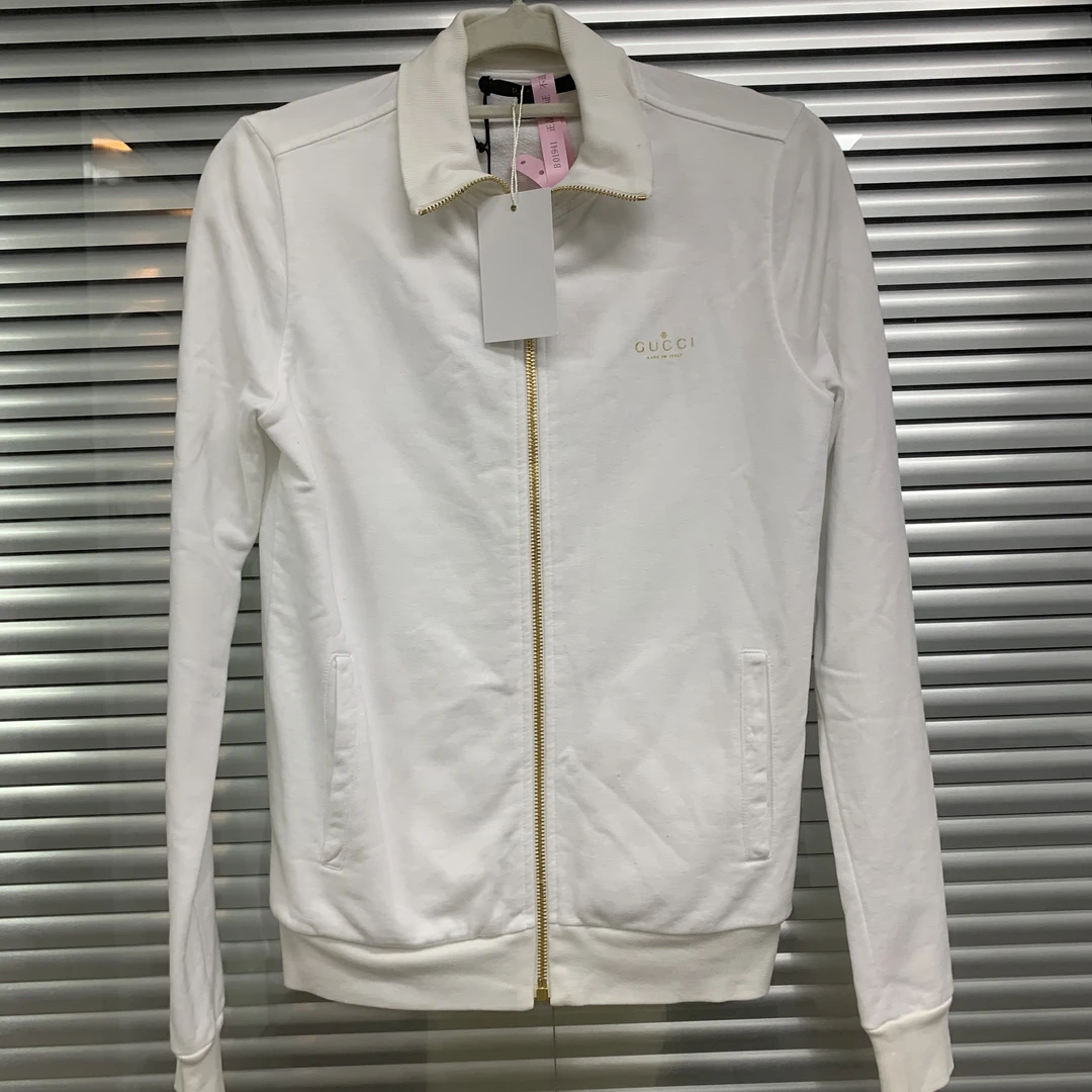 99新 GUCCI/古驰 白色字母logo外套/XS码/B01941