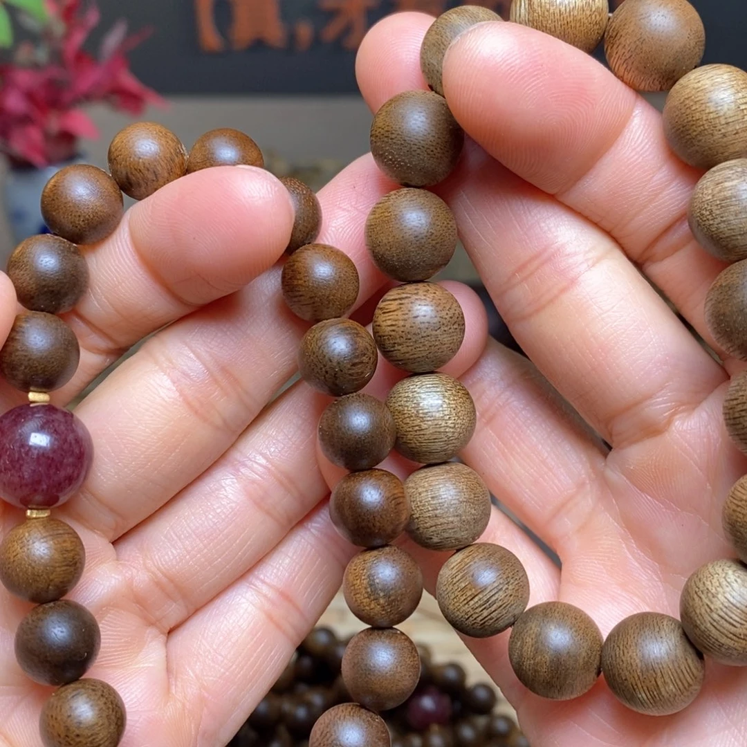 沉香手串越南芽庄黄棋楠1.0➕1.2单圈 各1条