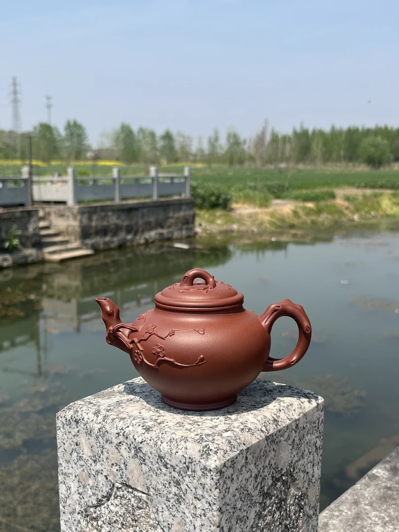 原矿底槽清报春紫砂壶(380cc)