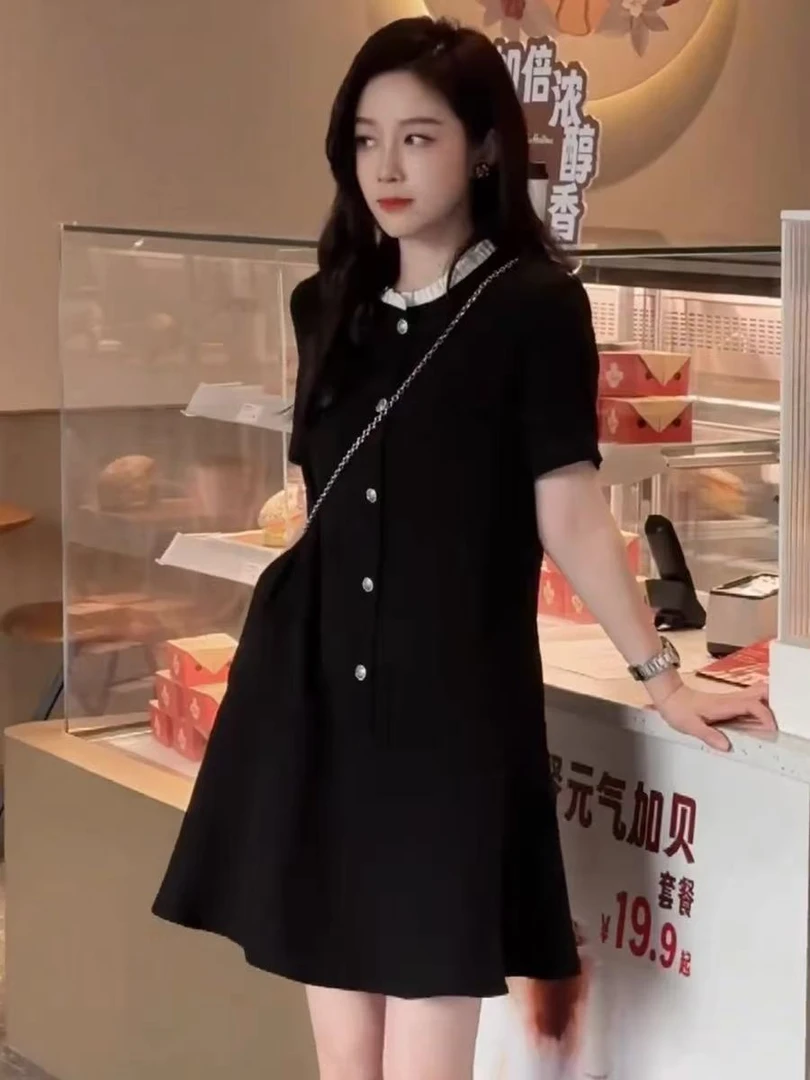 618 夏季法式小香风连衣裙短袖