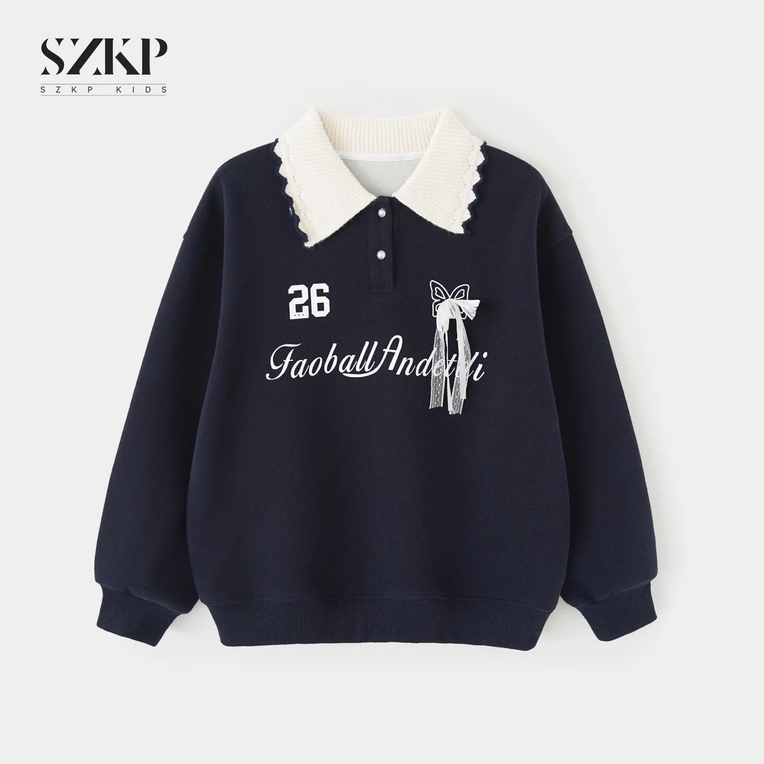 SZKP秋季新款女童装洋气上衣中大童休闲时尚儿童卫衣BGYQ552984