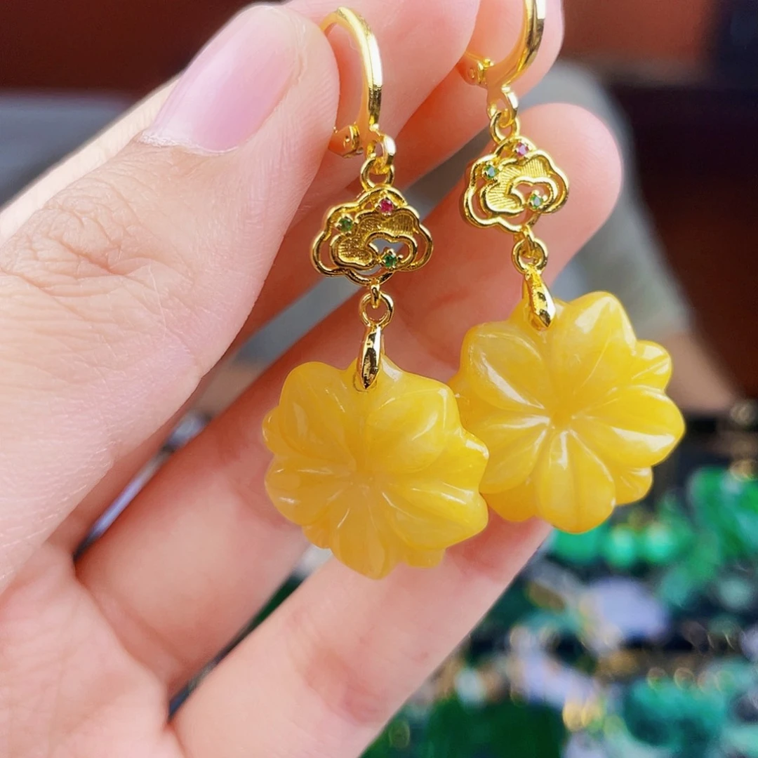 翡翠未镶嵌耳饰饰品