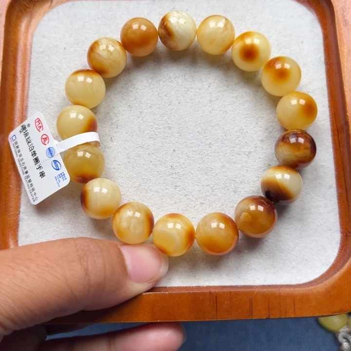 琥珀未镶嵌珠宝奇石M83号12+沁色花蜡