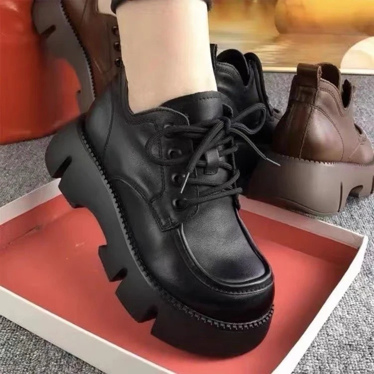 品牌特价时尚系带女单鞋圆头软底防滑舒适休闲百搭耐磨妈妈单鞋