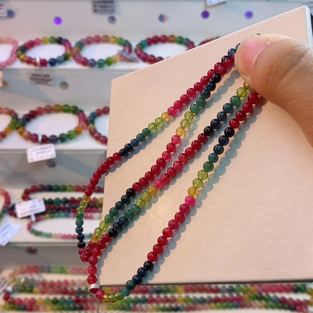 碧玺手串未镶嵌多样性发一条