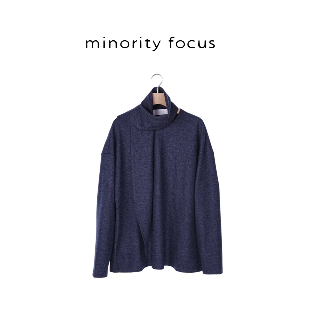 【Minority Focus】可机洗的原创设计的绵羊毛混纺休闲圆领长袖上衣