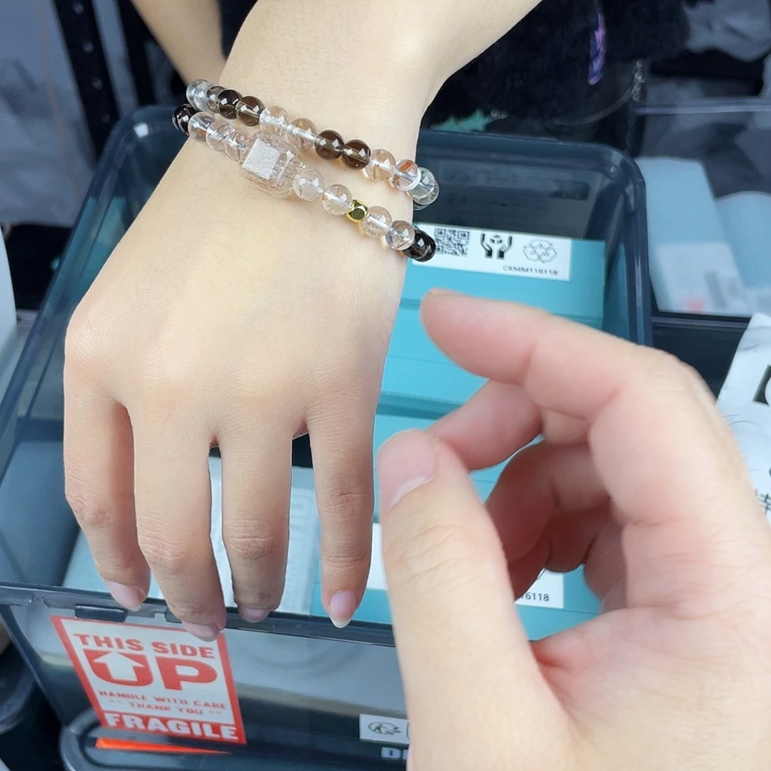 手串银S925镀金镶嵌水晶