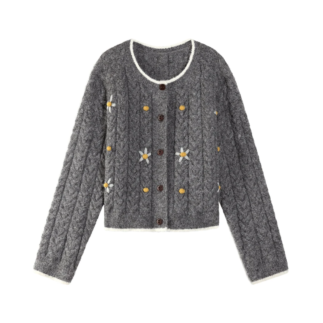 【品牌撤柜款ZB】气质保暖毛衣女装冬季2024新款慵懒感上衣L52606