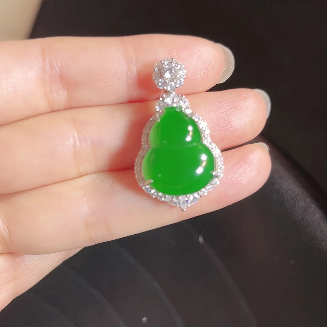 翡翠银S925镶嵌颈饰