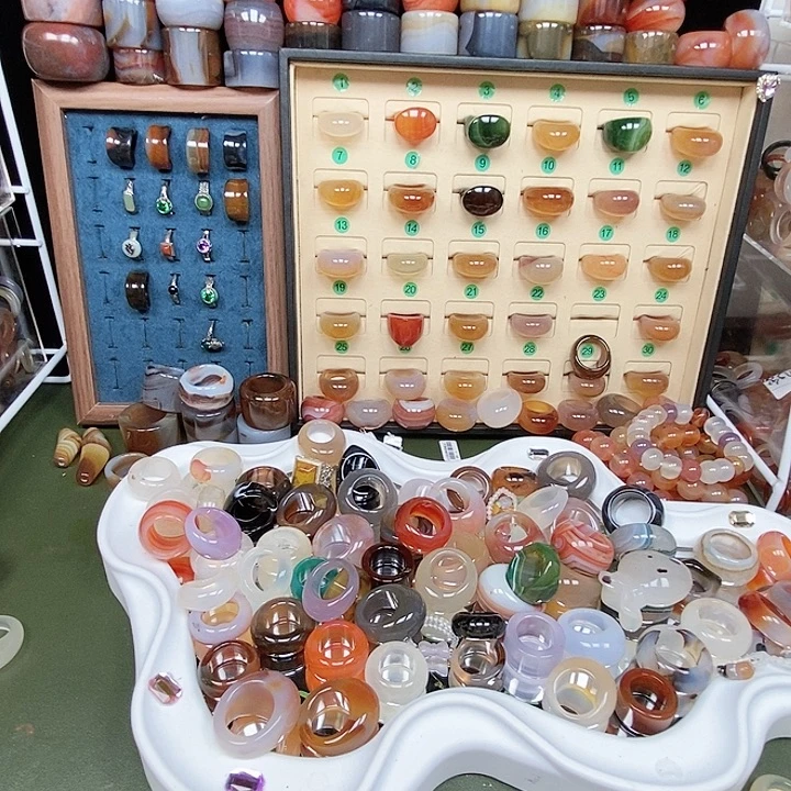 往***啊玛瑙/玉髓合金戒指