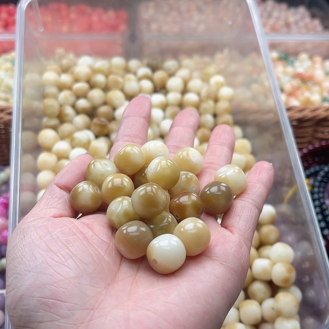 白玉菩提吊坠K/13mm/35颗