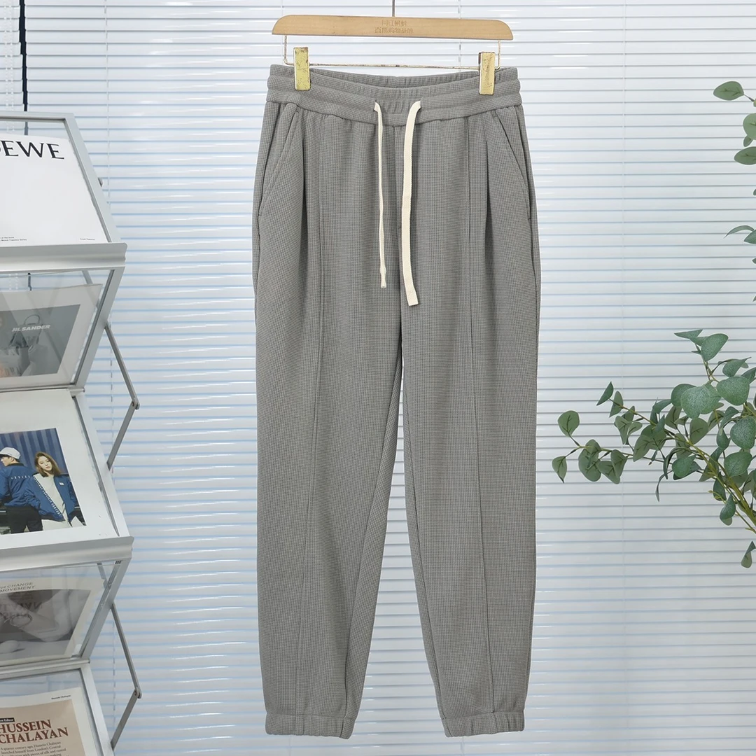 春季新款加厚休闲百搭时尚纯色净版运动休闲裤-22-2261