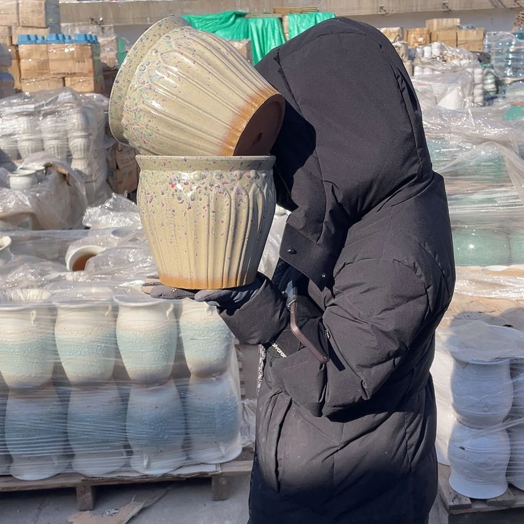 红陶王嫂花盆0208-817