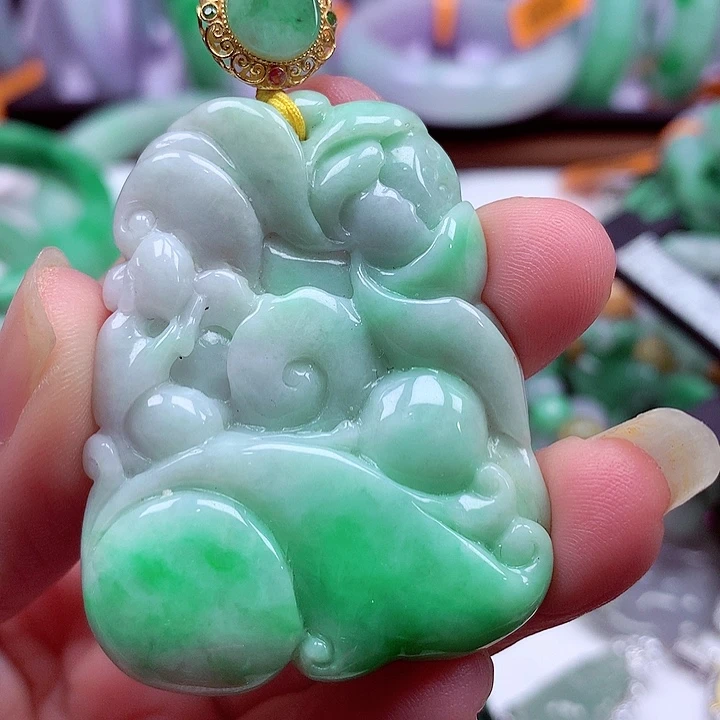 颈饰银S925镶嵌翡翠翡翠