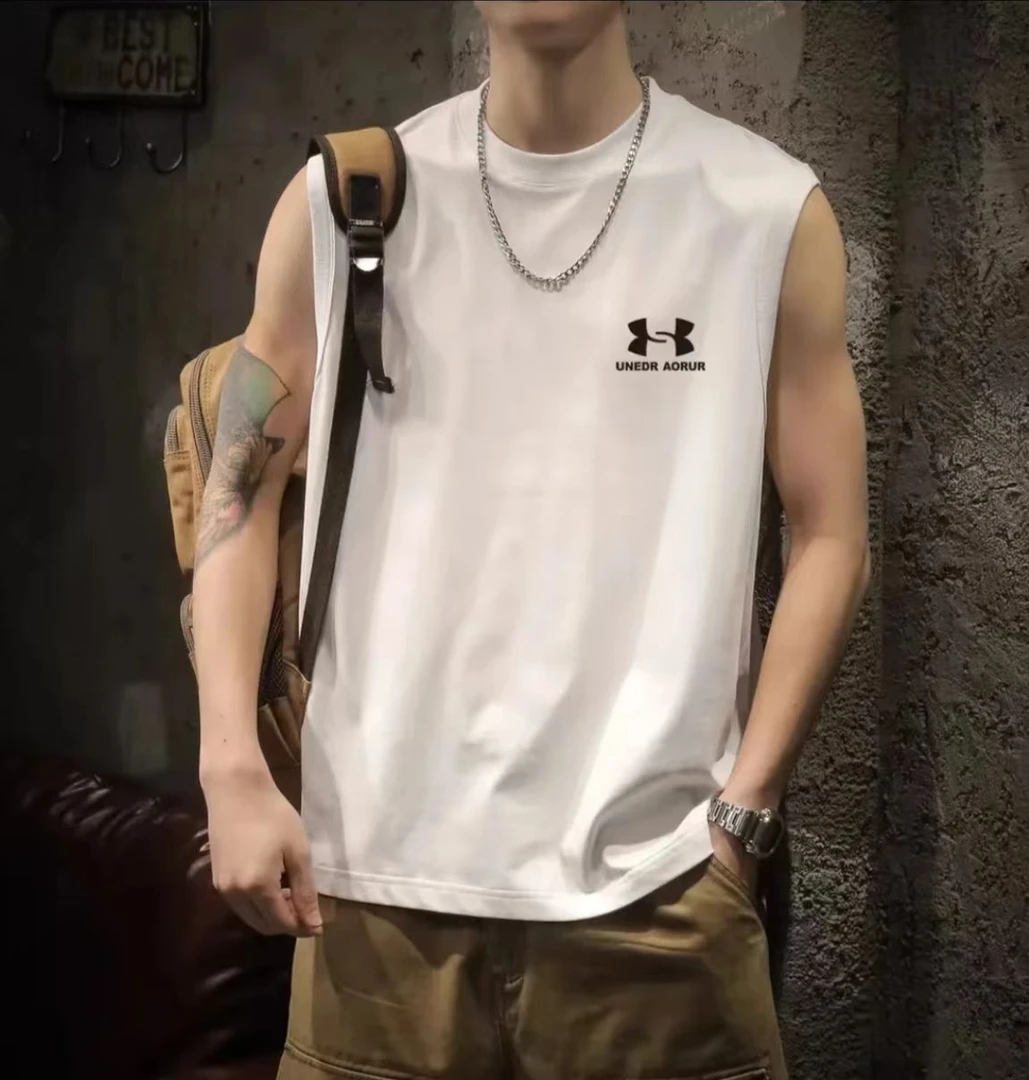 夏季冰感无袖男女同款情侣休闲透气圆领潮流薄款无袖-6