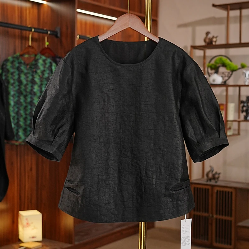 《墨染千秋-上衣》新中式上衣国风夏季百搭高级感