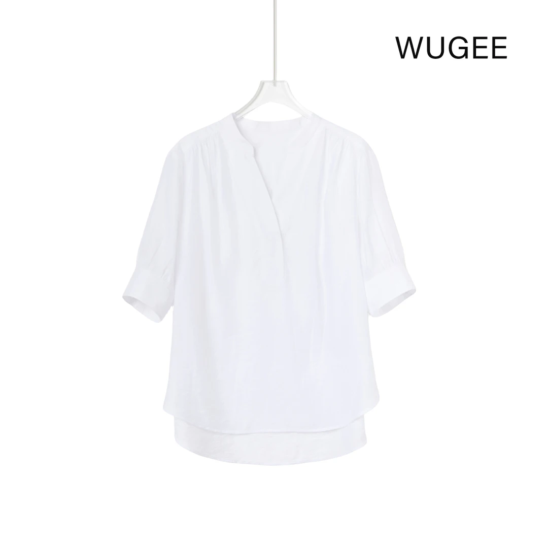 【WUGEE】竹节棉肌理感百搭时尚休闲女士衬衫501