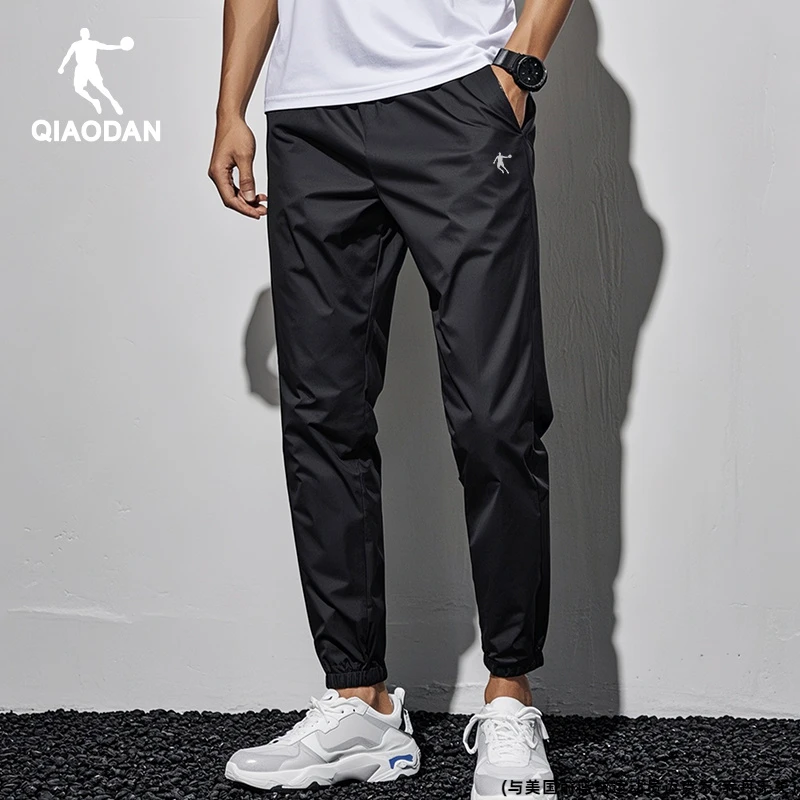 乔丹冰丝运动裤男2025夏季新款休闲长裤官方正品宽松束脚裤子男士