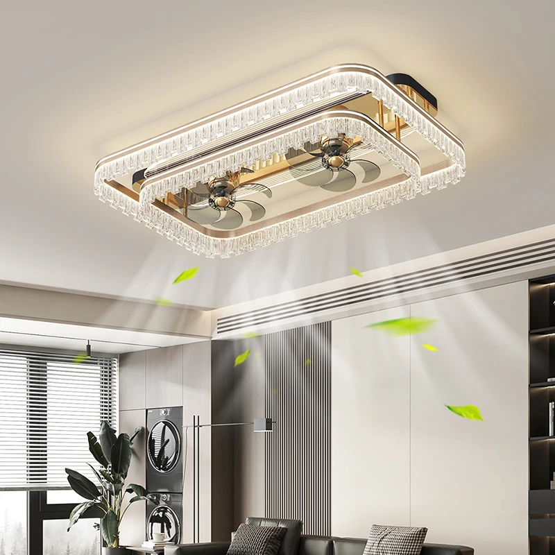 2025新款意式轻奢客厅风扇灯简约现代北欧卧室书房护眼吸顶灯套餐