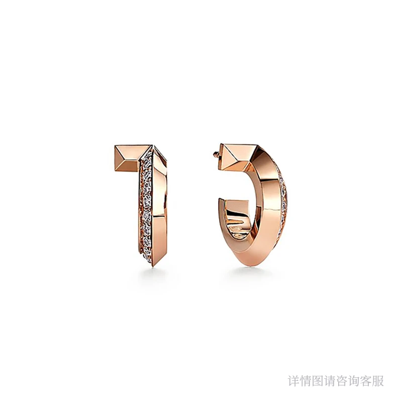 铜合金珐琅耳饰 定制欧货单排耳钉-6739