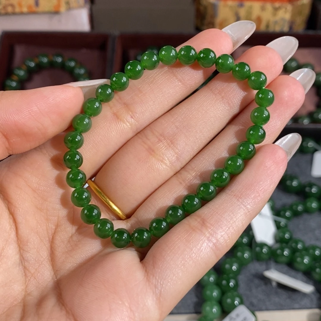 和田玉（碧玉）未镶嵌手链