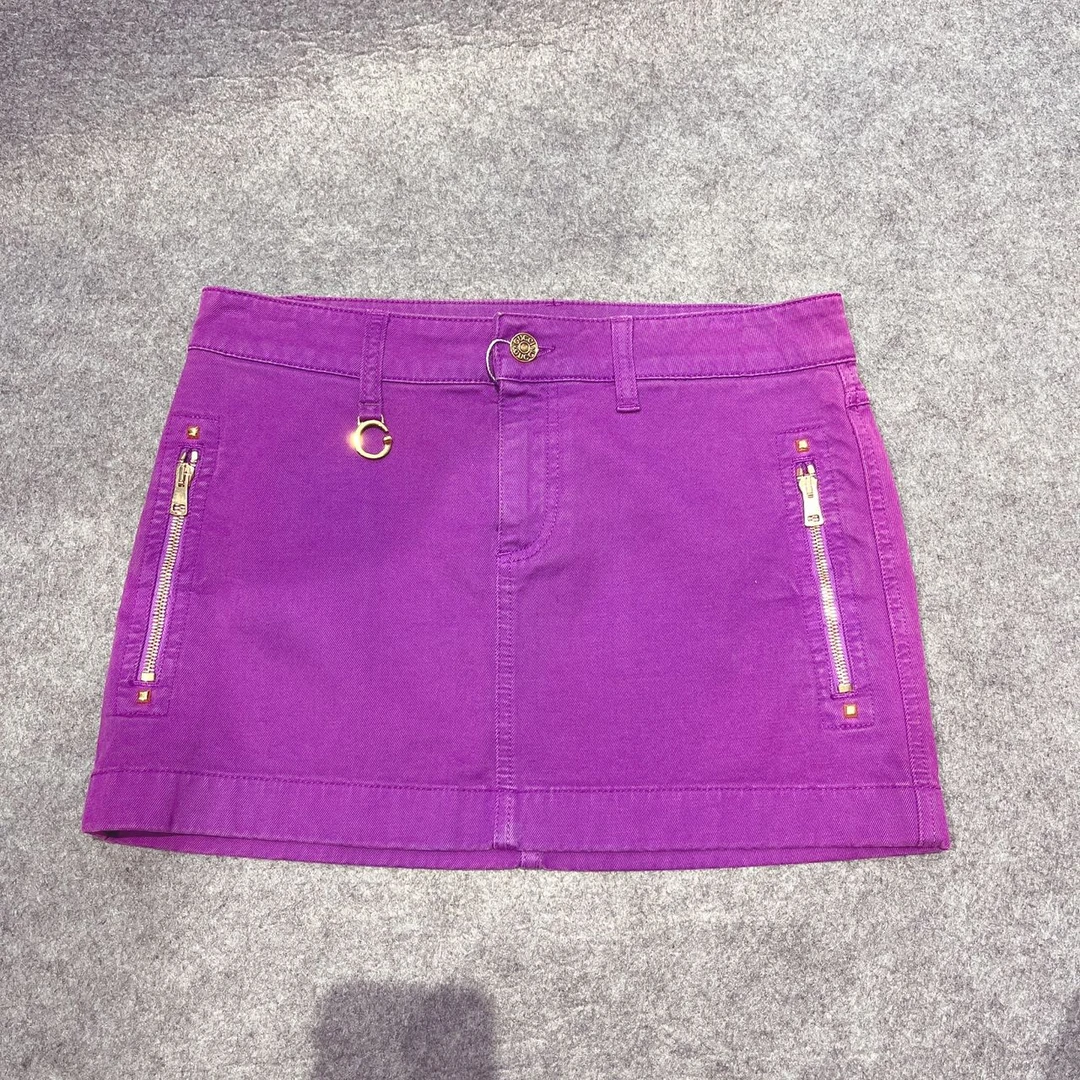 99新 GUCCI/古驰 紫色半身裙 38码