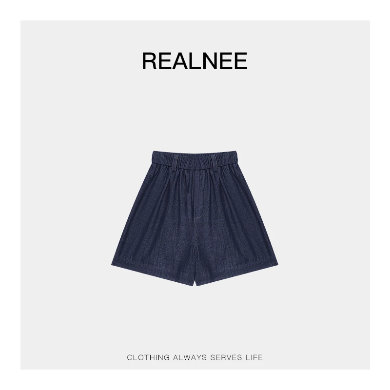 REALNEEI 【宝藏短裤】夏日显瘦A字弹力腰松紧短裤03641