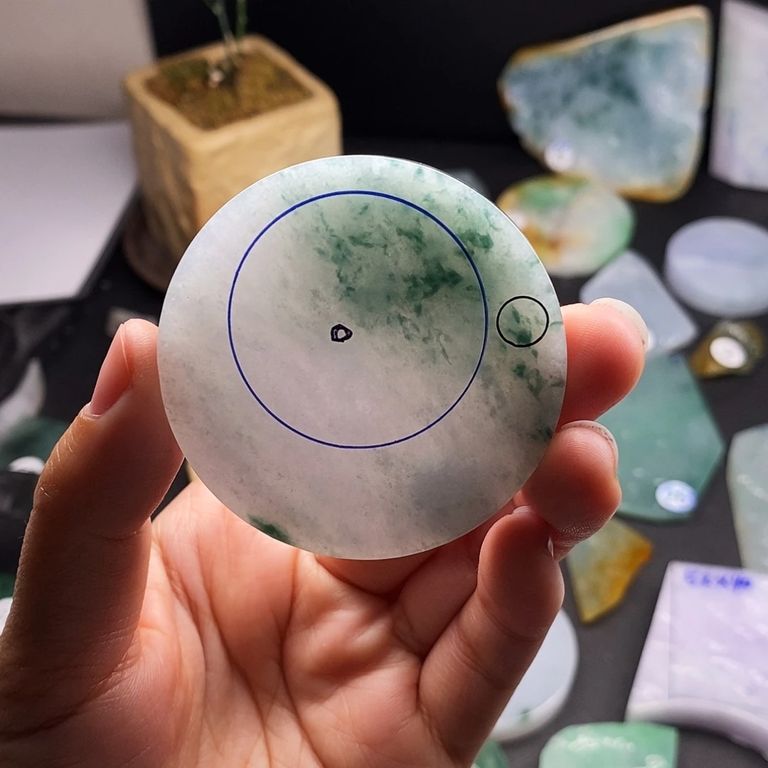 农***地定制翡翠未镶嵌平安扣