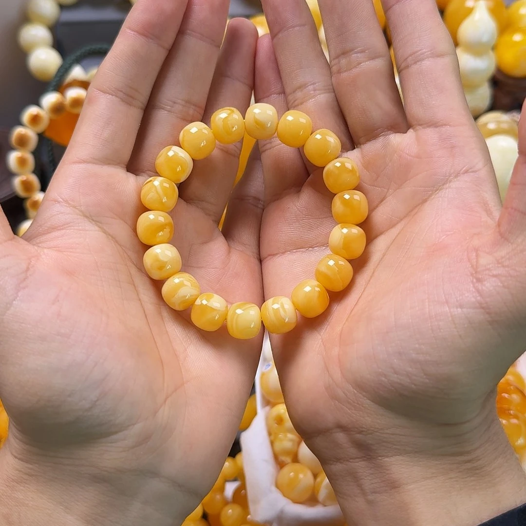 琥珀珠宝奇石未镶嵌同料老型12mm