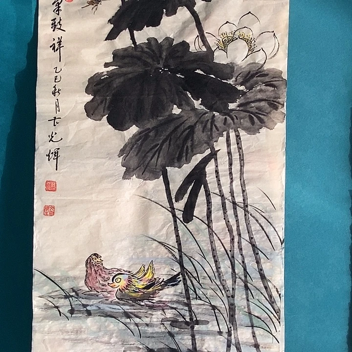 国画三尺花鸟作品