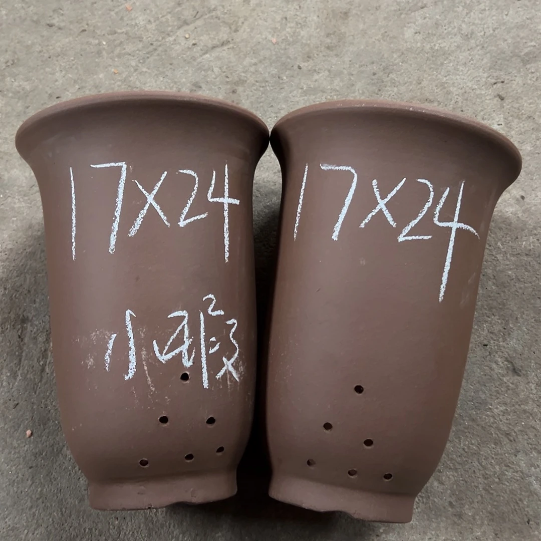 花盆紫砂宜兴紫砂花盆2只