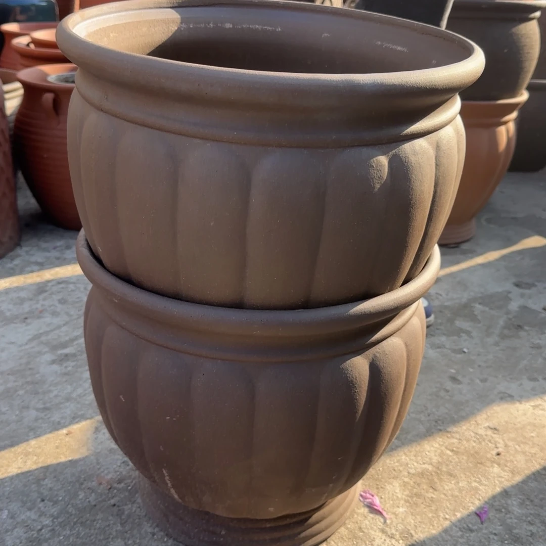 紫砂花盆口35高30宜兴紫砂瑕疵底部