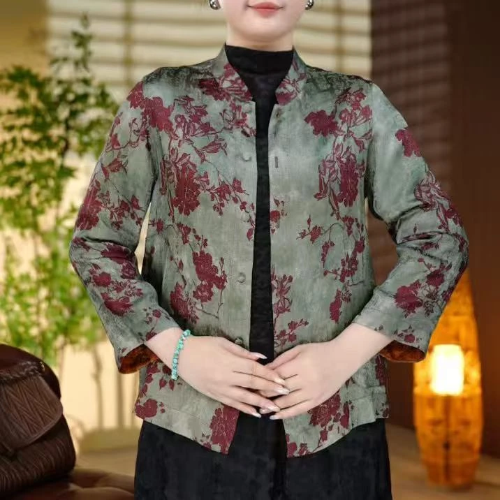 【松青】手工晕染双面双穿重磅国风外套女装-cj0026