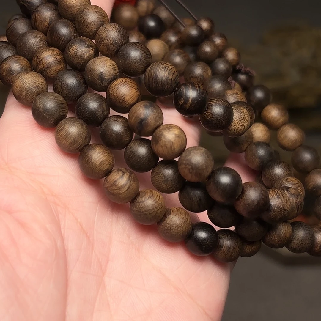 沉香手串越南芽庄紫棋帝王瘤疤08×108