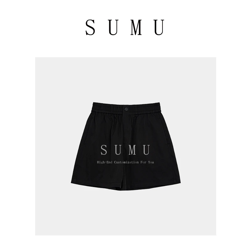 宿慕女士潮流短裤夏季新款爆款松紧腰百搭宽松休闲热裤女1065