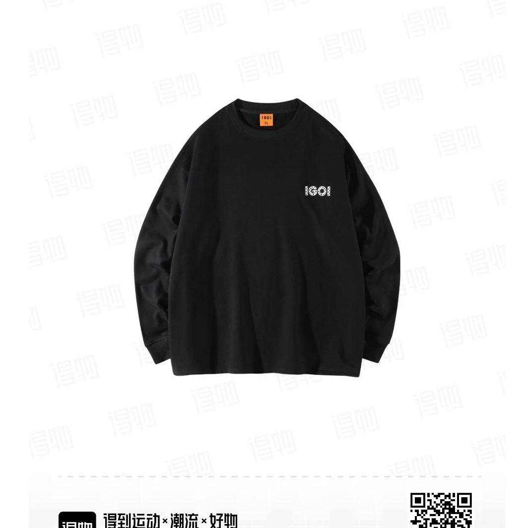 IGOI 格子印花宽松落肩运动棋盘格休闲卫衣 秋季 男女同款