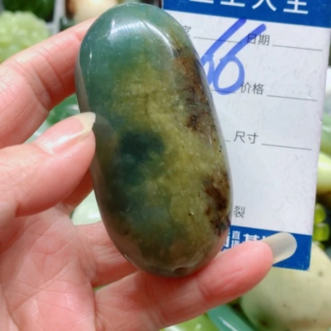 蛇纹石玉未镶嵌手把件