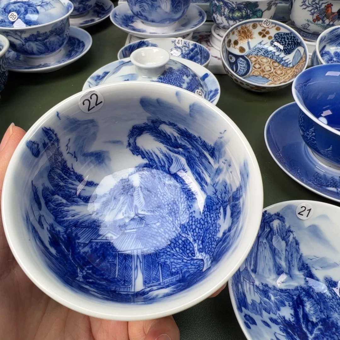 陶瓷景德镇纯手工纯手绘茶具木木22