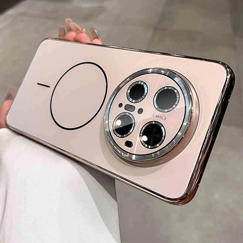 镭射细圈磁吸适用华为mate60pro手机壳mate70pro带镜头膜磨砂高级