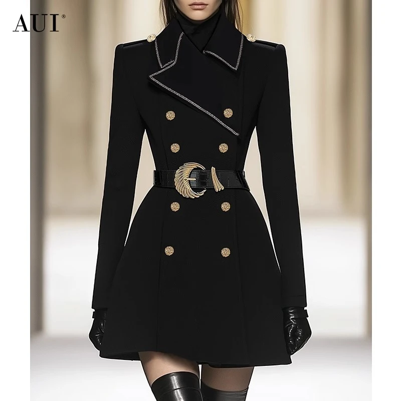 【小熊专属】AUI黑色女外套连衣裙职业西服裙贵系衣服24W045640
