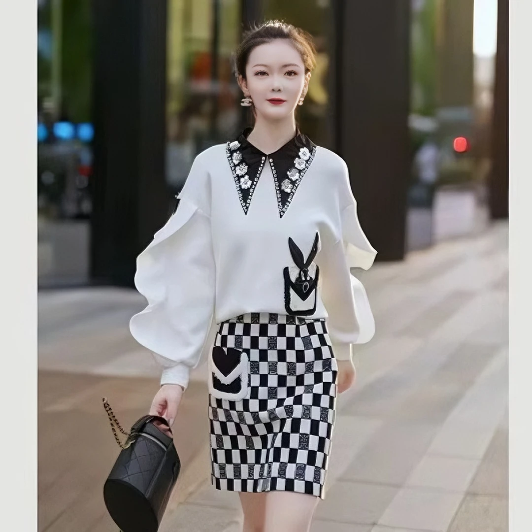 芙娜妮2024新款优雅轻奢气质复古显瘦名媛裙子女F2330589B