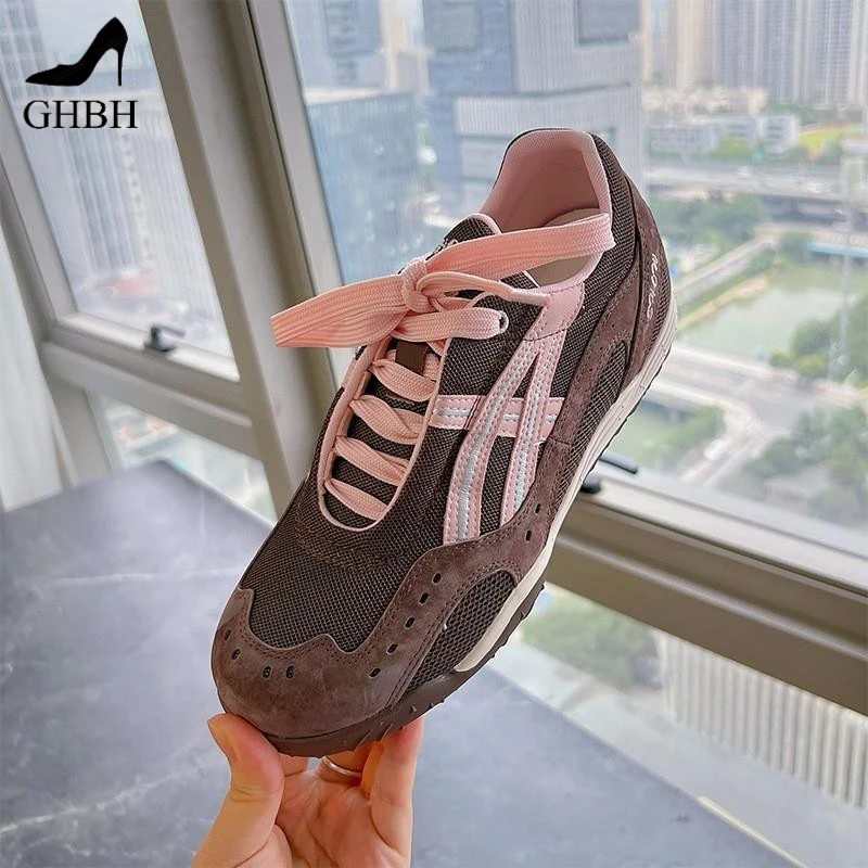 增高德训鞋女鞋子新款秋爆款透气百搭休闲运动鞋爆