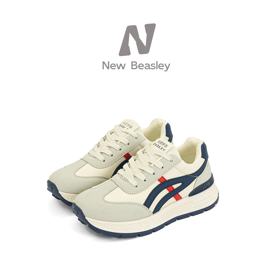 New Beasley2025冬季新款时尚厚底舒适百搭阿甘软底运动休闲女鞋